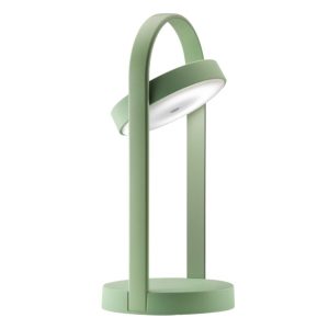 Pedrali Zelená kovová bezdrátová stolní LED lampa Giravolta 33 cm  - Výška12