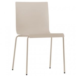 Pedrali Béžová plastová jídelní židle Kuadra XL 2403  - Výška81 cm- Šířka 53 cm