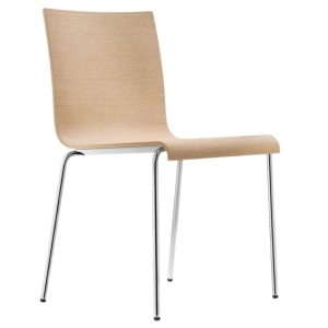 Pedrali Přírodní dřevěná jídelní židle Kuadra XL 2413  - Výška80 cm- Šířka 50