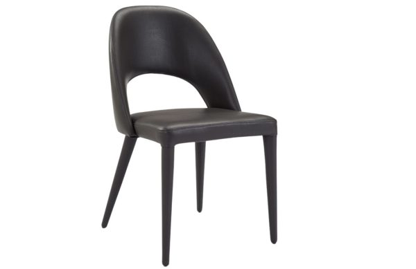 Tmavě šedá koženková jídelní židle Miotto Salgari  - Výška86 cm- Šířka 52 cm