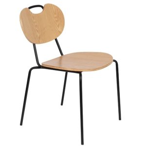 White Label Dubová jídelní židle WLL ASPEN  - Výška78 cm- Šířka 47 cm