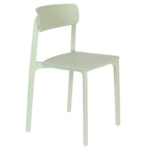 White Label Světle zelená plastová jídelní židle WLL CLIVE  - Výška79 cm- Šířka 48 cm