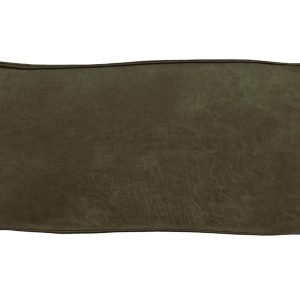 Hoorns Tmavě zelený kožený polštář Bearny 30 x 70 cm  - Výška30 cm- Šířka 70  cm