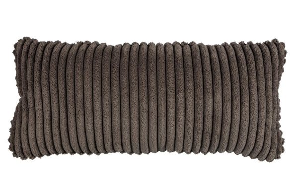 Hoorns Antracitově šedý látkový polštář Bearny 30 x 70 cm  - Výška30 cm- Šířka 70 cm