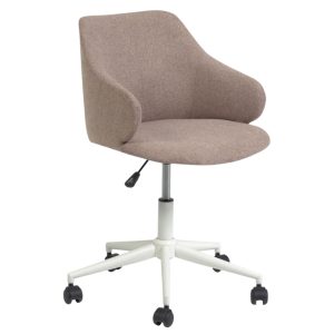 Růžová látková konferenční židle Kave Home Einara  - Výška77/87 cm- Šířka 64 cm