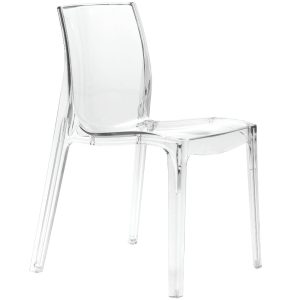 FormWood Transparentní plastová jídelní židle Simple Chair  - Výška81 cm- Hloubka 52 cm