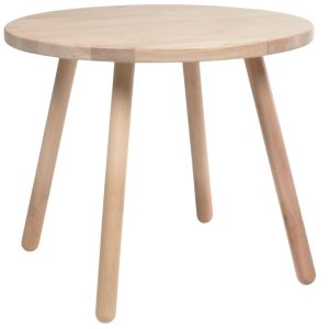 Dřevěný dětský stůl Kave Home Dilcia Ø 55 cm  - Výška48 cm- Šířka 43 cm