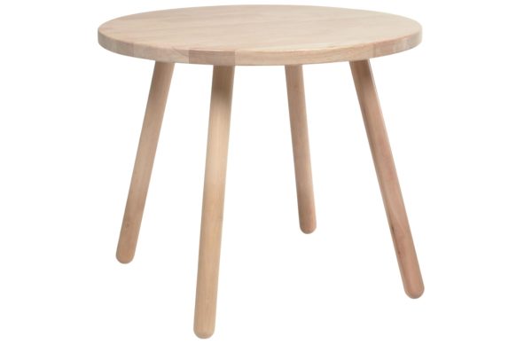 Dřevěný dětský stůl Kave Home Dilcia Ø 55 cm  - Výška48 cm- Šířka 43 cm