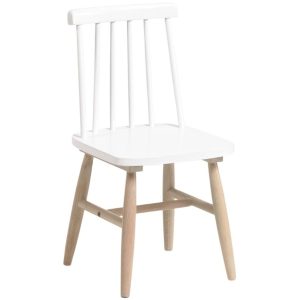 Bílá dřevěná dětská židlička Kave Home Tressia  - Výška59