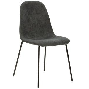 Tmavě šedá látková jídelní židle Marckeric Renne  - Výška85 cm- Šířka 45 cm