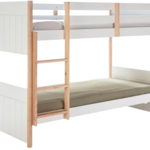 Bílá lakovaná dětská patrová postel Marckeric Kiara 90 x 190 cm  - Šířka104