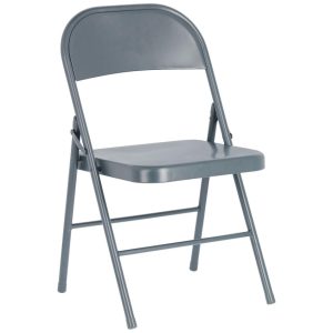 Tmavě šedá kovová skládací jídelní židle Kave Home Aidana  - Výška78 cm- Šířka 45