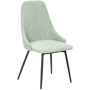 Světle zelená látková jídelní židle Marckeric Elma  - Výška90 cm- Šířka 50 cm