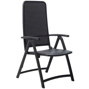 Nardi Antracitově šedá plastová zahradní židle Darsena  - Výška113