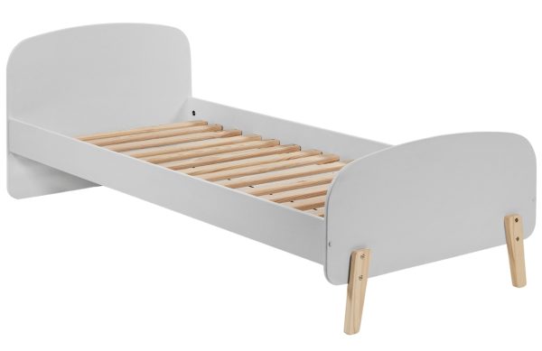 Šedá lakovaná dětská postel Vipack Kiddy 90x200 cm  - Výška72 cm- Šířka 205 cm