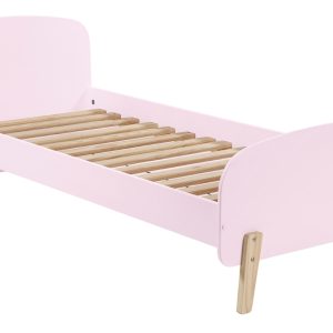 Růžová lakovaná dětská postel Vipack Kiddy 90x200 cm  - Výška72 cm- Šířka 205 cm