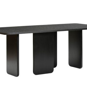 Černý jasanový jídelní stůl Teulat Arq 200 x 100 cm  - Šířka200 cm- Hloubka 100 cm