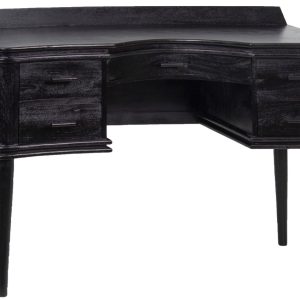 Hoorns Černý akátový psací stůl Libie 120 x 40 cm  - Výška83 cm- Šířka 120 cm