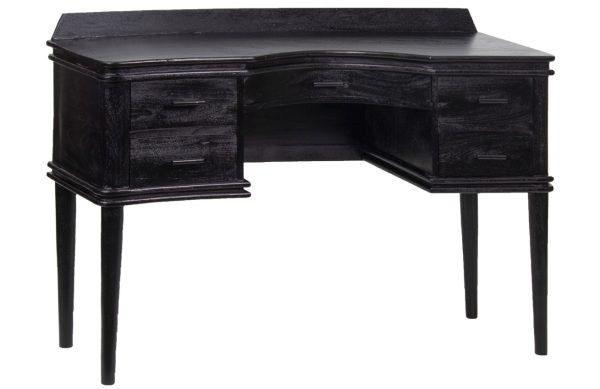 Hoorns Černý akátový psací stůl Libie 120 x 40 cm  - Výška83 cm- Šířka 120 cm