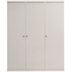 Bílá dřevěná skříň Vipack Robin 205 x 166 cm  - Šířka166 cm- Hloubka 57 cm