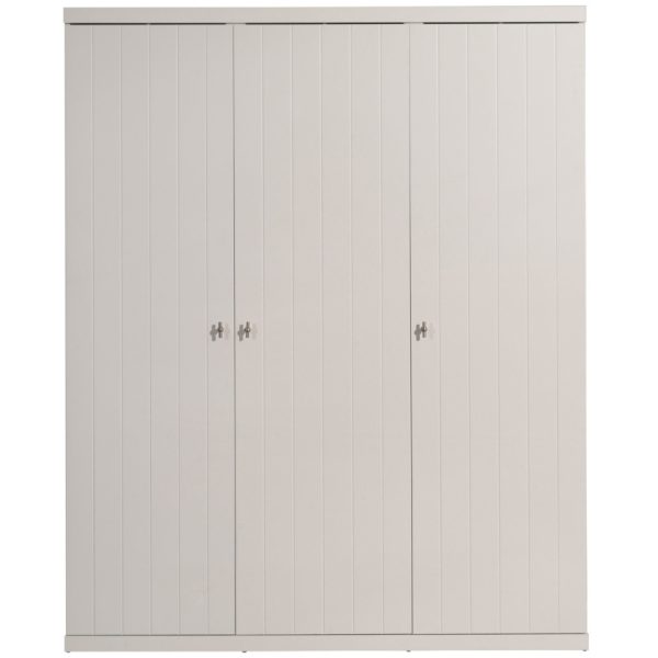 Bílá dřevěná skříň Vipack Robin 205 x 166 cm  - Šířka166 cm- Hloubka 57 cm