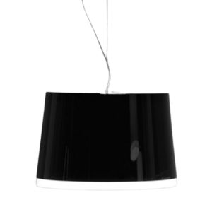 Pedrali Černé plastové závěsné světlo L001S/BB  - Výška35 cm- Šířka 52 cm