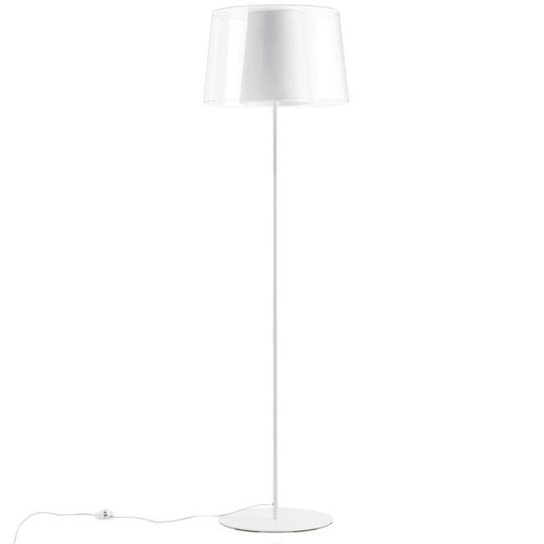 Pedrali Bílá kovová stojací lampa L001ST/BA  - Výška180 cm- Průměr 52 cm