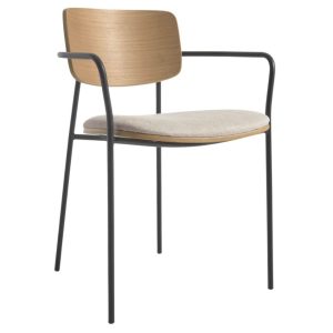 Světle hnědá dubová jídelní židle Kave Home Maureen  - Výška76 cm- Šířka 52