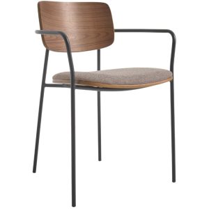 Ořechová jídelní židle Kave Home Maureen  - Výška76 cm- Šířka 52