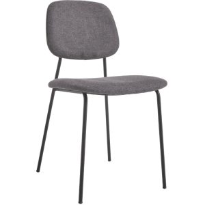 Tmavě šedá látková jídelní židle LaForma Benilda  - Výška83 cm- Šířka 48 cm