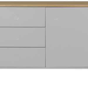 Matně šedá lakovaná komoda Tenzo Dot II. 109 x 43 cm  - Výška79 cm- Šířka 109 cm