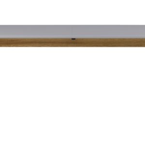 Matně šedý lakovaný rozkládací jídelní stůl Tenzo Dot 160-205 x 90 cm  - Výška75 cm- Šířka 160-205 cm