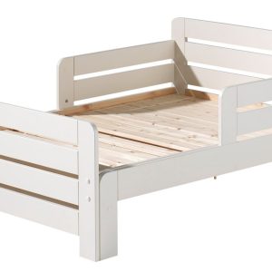 Bílá borovicová dětská rostoucí postel Vipack Jumper 90 x 140/160/200 cm  - Šířka204 cm- Hloubka 99