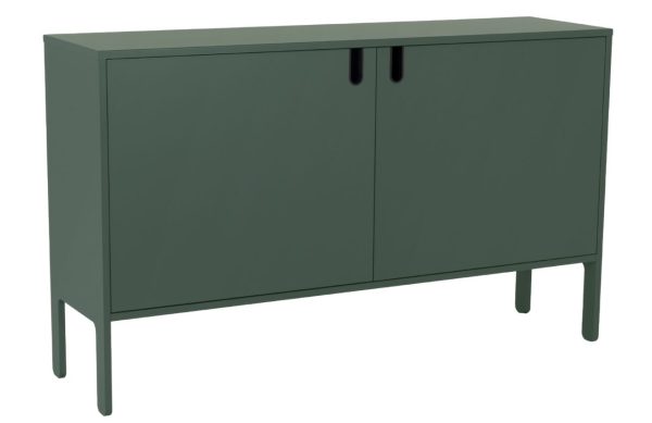 Matně zelená lakovaná komoda Tenzo Uno 148 x 40 cm  - Výška89 cm- Šířka 148 cm