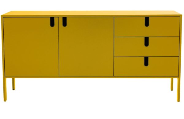 Matně hořčicově žlutá lakovaná komoda Tenzo Uno 171 x 46 cm  - Výška86 cm- Šířka 171 cm