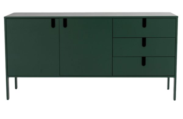 Matně zelená lakovaná komoda Tenzo Uno 171 x 46 cm  - Výška86 cm- Šířka 171 cm