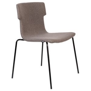 Šedo hnědá látková konferenční židle Banne Back-Up  - Výška83 cm- Šířka 57 cm