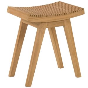 Teaková stolička Kave Home Vicentina 45 cm  - Výška46 cm- Šířka 40 cm