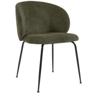 Zelená látková jídelní židle Kave Home Minna  - Výška78 cm- Šířka 57 cm