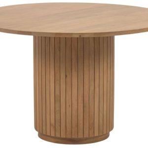 Dřevěný jídelní stůl Kave Home Licia 120 cm  - Výška75 cm- Průměr 120 cm