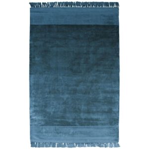 Hoorns Petrolejově modrý látkový koberec Peew 200x300 cm  - Výška1 cm- Šířka 200 cm