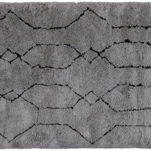 Hoorns Šedý koberec Nelnie 200x300 cm  - Šířka200 cm- Hloubka 300 cm