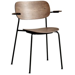 Audo CPH Ořechově hnědá dubová jídelní židle AUDO CO s područkami  - Výška80 cm- Šířka 62 cm