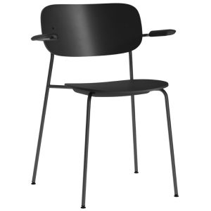 Audo CPH Černá plastová jídelní židle AUDO CO s područkami  - Výška80 cm- Šířka 62 cm