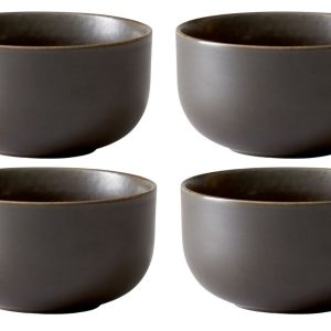 Audo CPH Set čtyř tmavě hnědo šedých porcelánových misek AUDO NEW NORM 10 cm  - Výška5