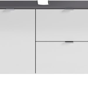 Grafitově šedo bílá umyvadlová skříňka Germania Mauresa 80 x 34 cm  - Šířka80 cm- Výška 56 cm