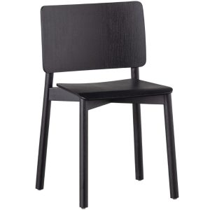 Hoorns Černá masivní jasanová jídelní židle Karala  - Výška77 cm- Šířka 53 cm