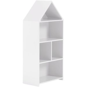 Bílá lakovaná dětská knihovna Kave Home Celeste 105 x 50 cm  - Výška105 cm- Šířka 50 cm