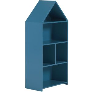 Modrá lakovaná dětská knihovna Kave Home Celeste 105 x 50 cm  - Výška105 cm- Šířka 50 cm