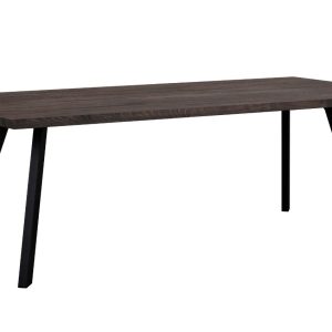 Tmavě hnědý dubový jídelní stůl ROWICO FRED 240 x 100 cm  - Výška75 cm- Šířka 240 cm